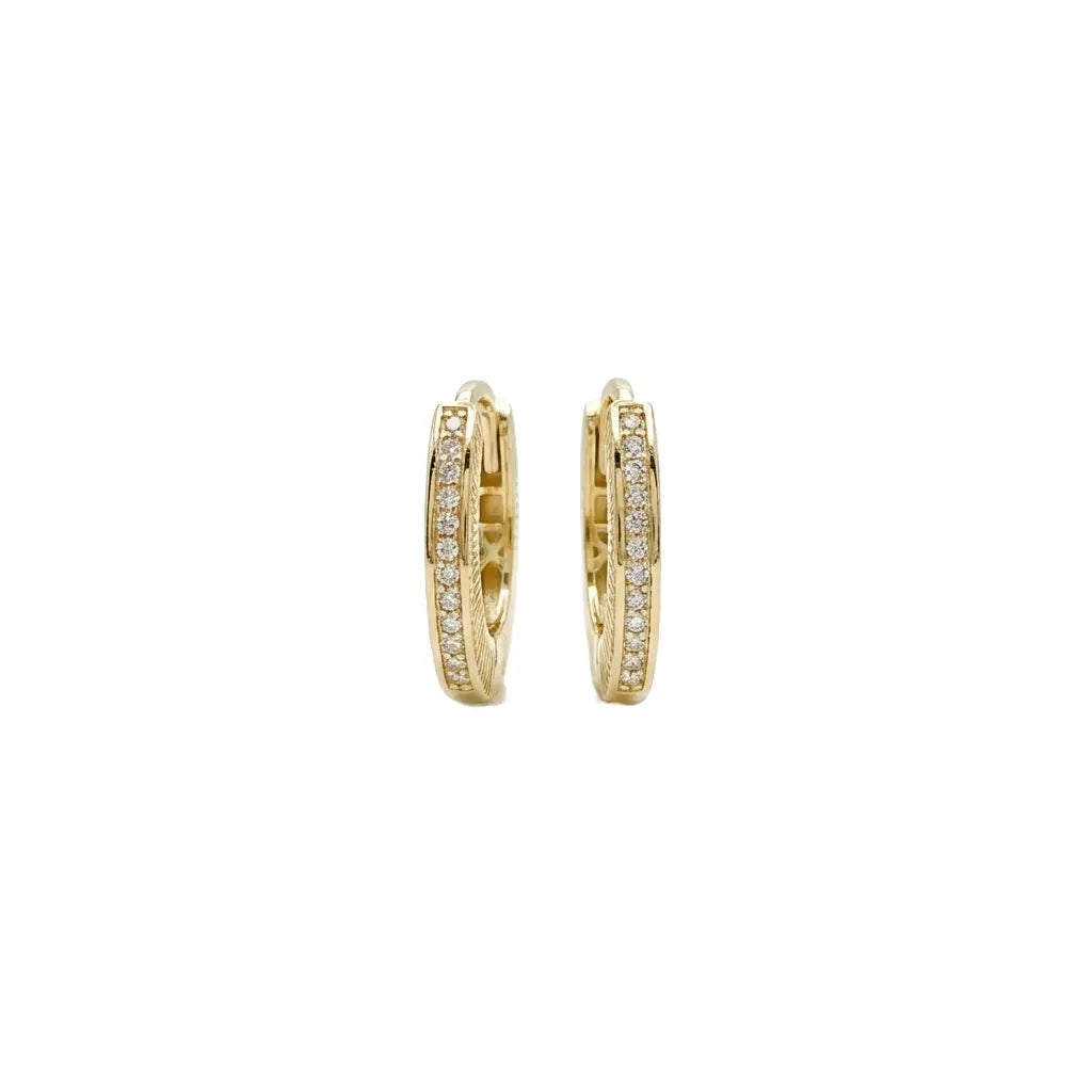 Luminelle Pavé – 375 Echtgold Creolen mit Zirkonia Suzan Gold