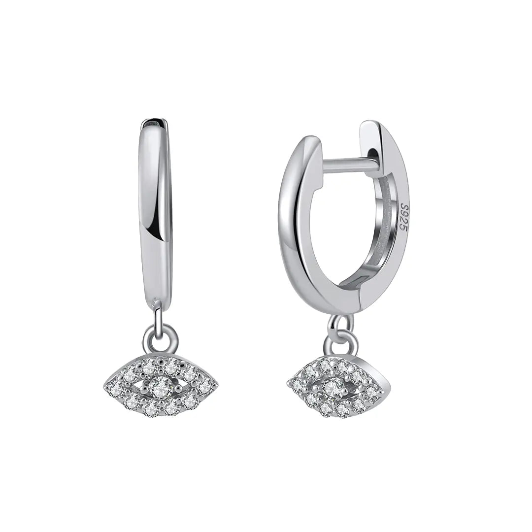 Eyecharm – Huggie-Creolen mit Evil Eye aus 925 Silber Suzan Gold