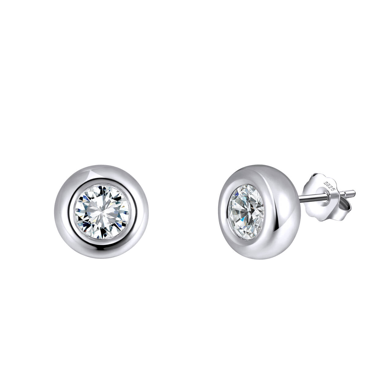 Solivra – Zarte Ohrstecker aus 925 Silber mit brillantgeschliffenem Premium-Kristall für Damen