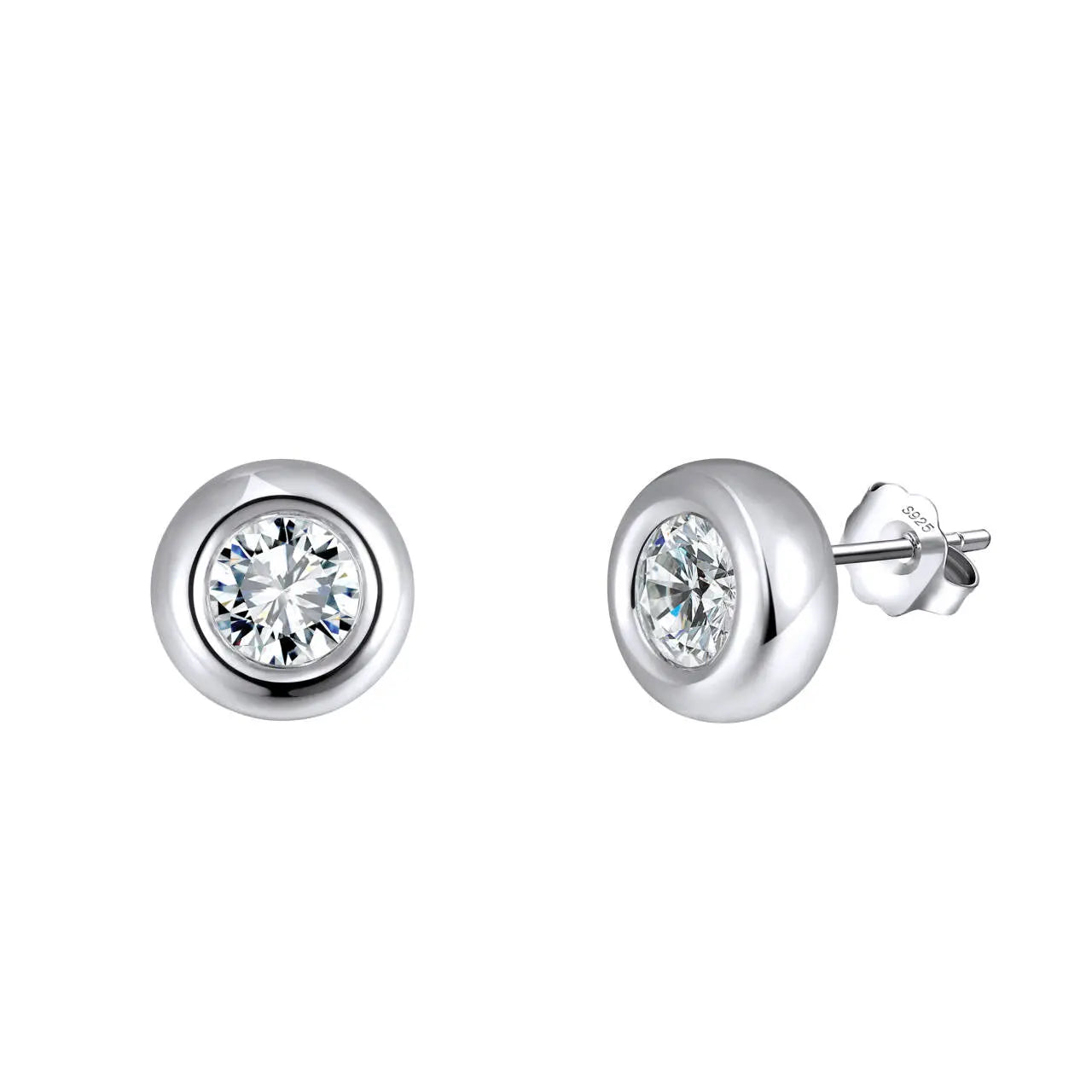 Solivra – Zarte Ohrstecker aus 925 Silber mit brillantgeschliffenem Premium - Kristall für Damen - Suzan GoldOhrringe