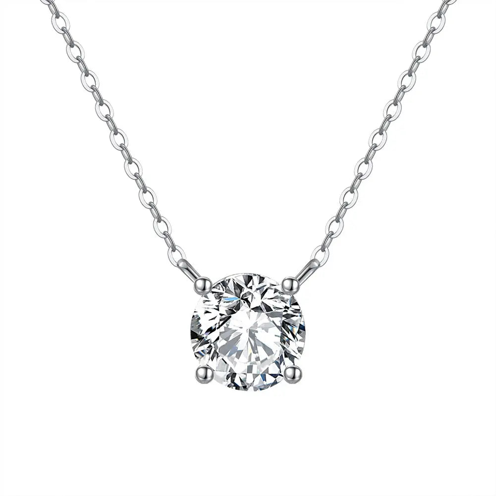 Lumoria Solitär-Halskette mit funkelndem Premium-Kristall – elegante Damenkette Suzan Gold