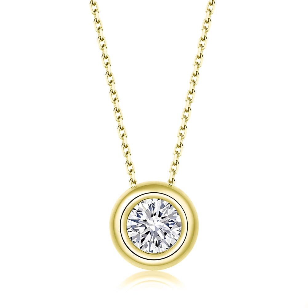 Aurevra – Zarte Halskette aus 925 Silber mit brillantgeschliffenem Premium-Kristall für Damen