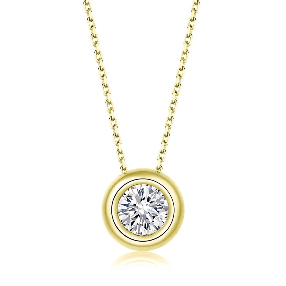 Aurevra – Zarte Halskette aus 925 Silber mit brillantgeschliffenem Premium-Kristall für Damen Suzan Gold