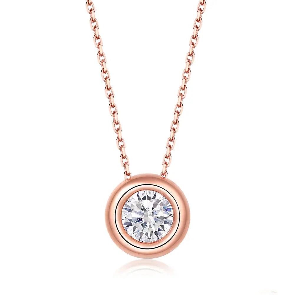 Aurevra – Zarte Halskette aus 925 Silber mit brillantgeschliffenem Premium-Kristall für Damen Suzan Gold