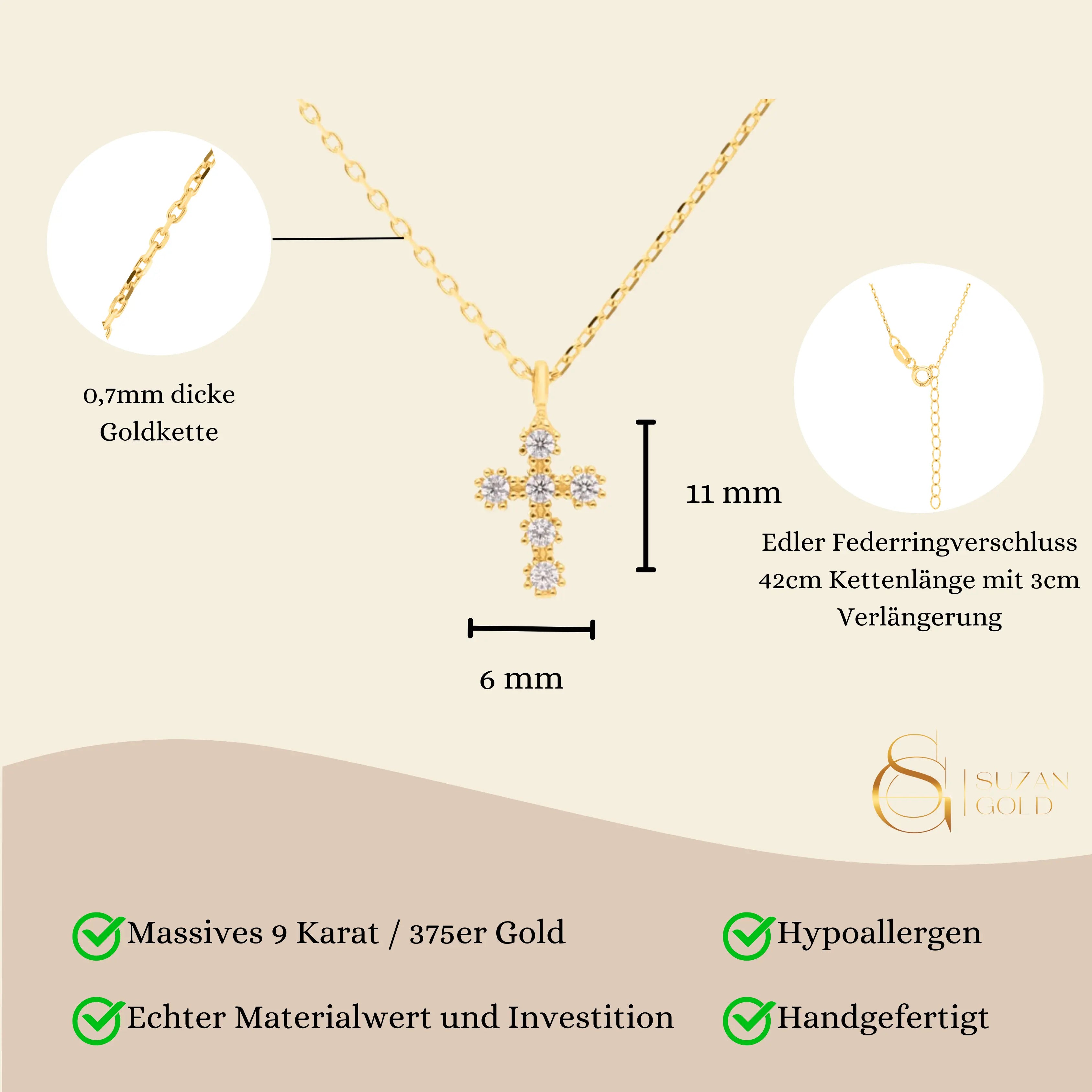 God's favorite Kreuzkette Suzan Gold