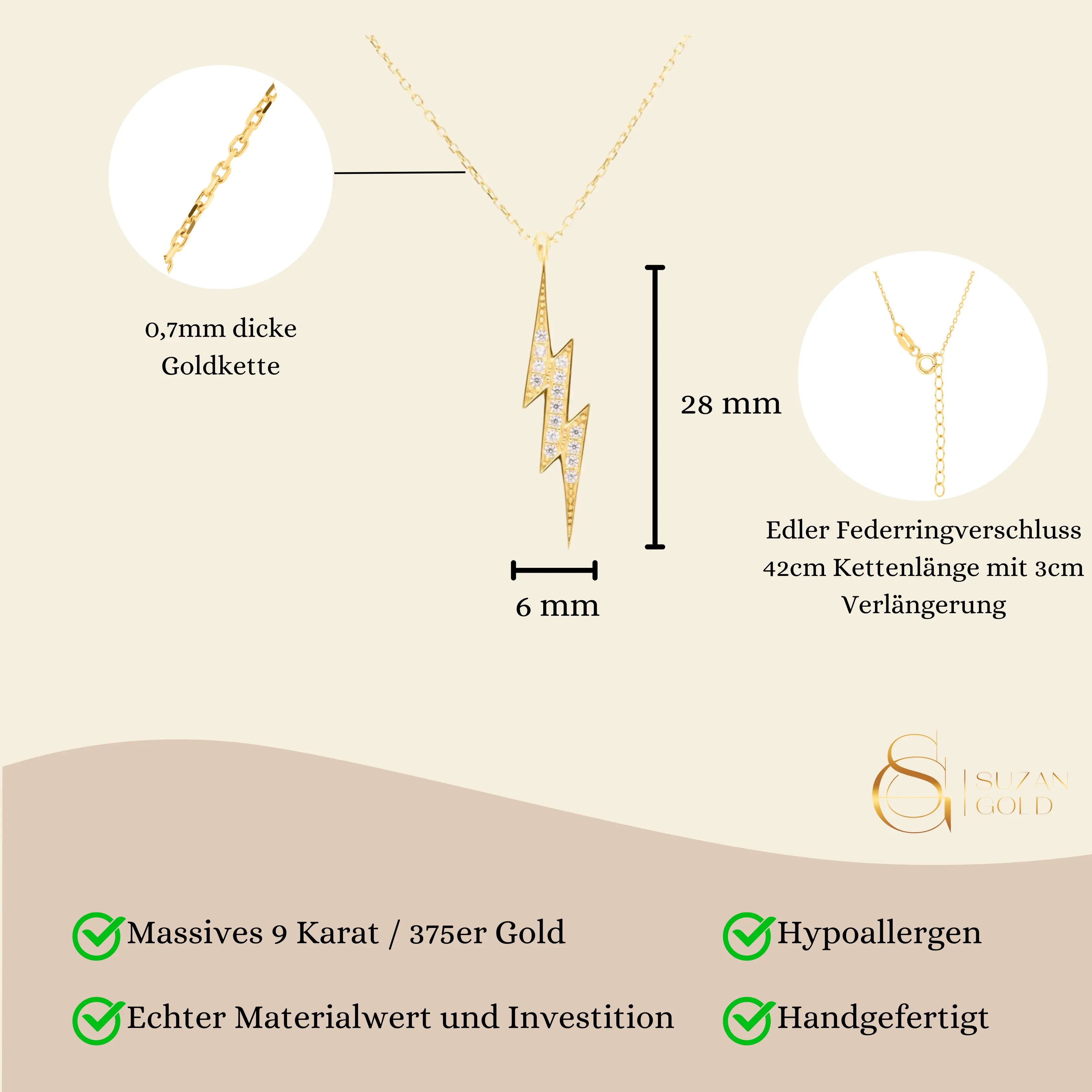 Golden-thunder Kette Suzan Gold