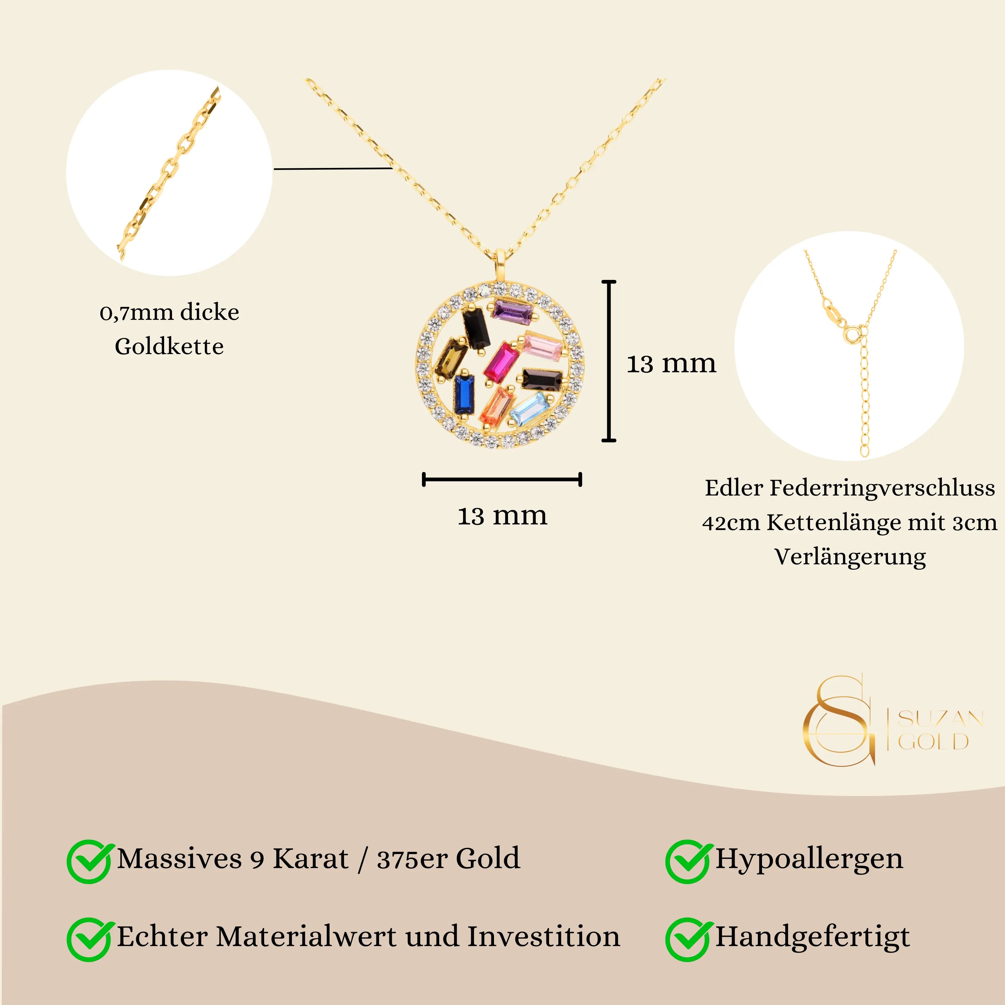 Rainbow Kette Suzan Gold