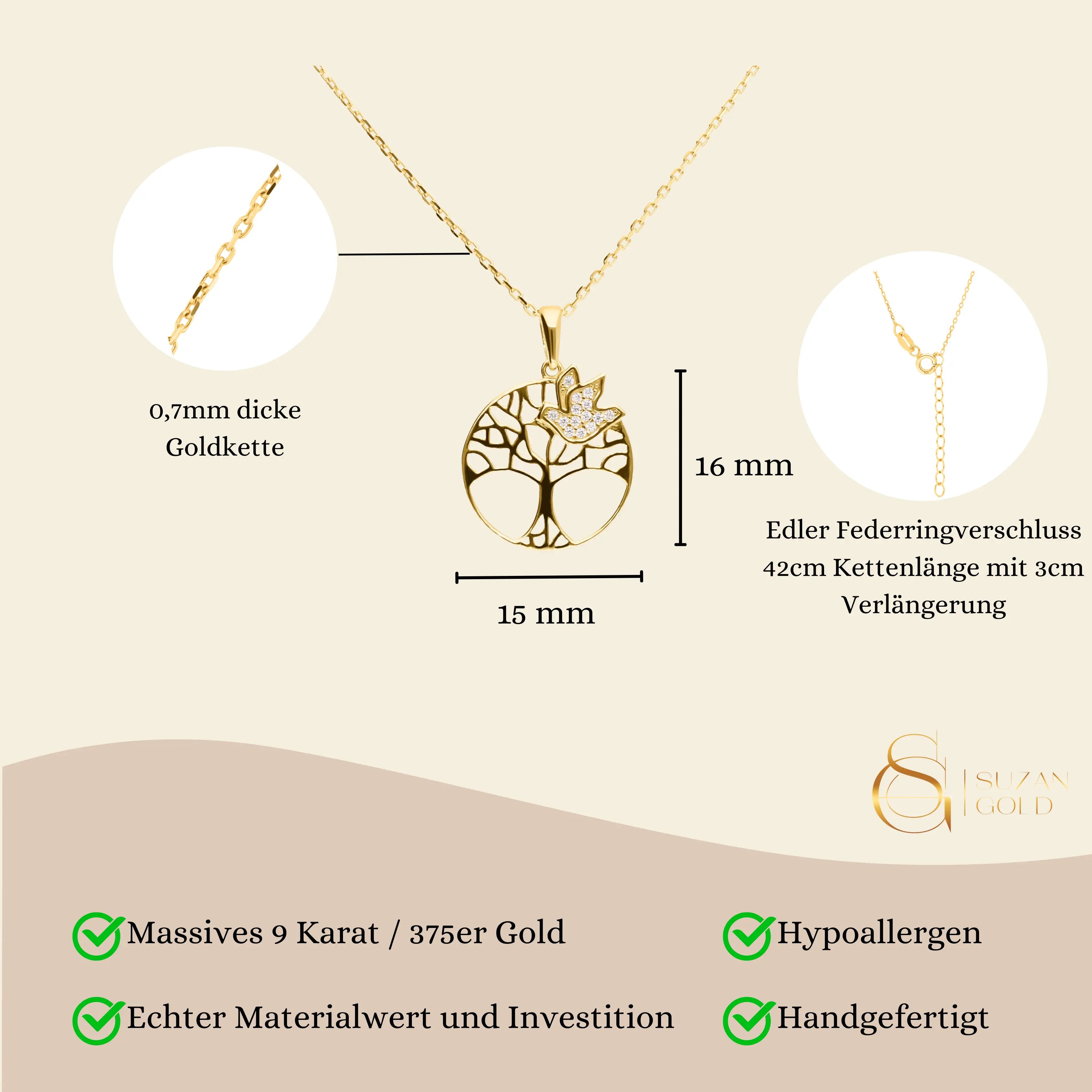 Tree of life Kette Suzan Gold