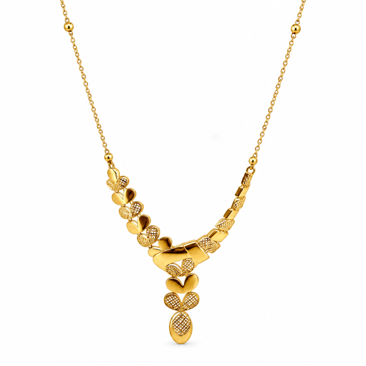 Heart Petal Schmuckset aus 750 Gold