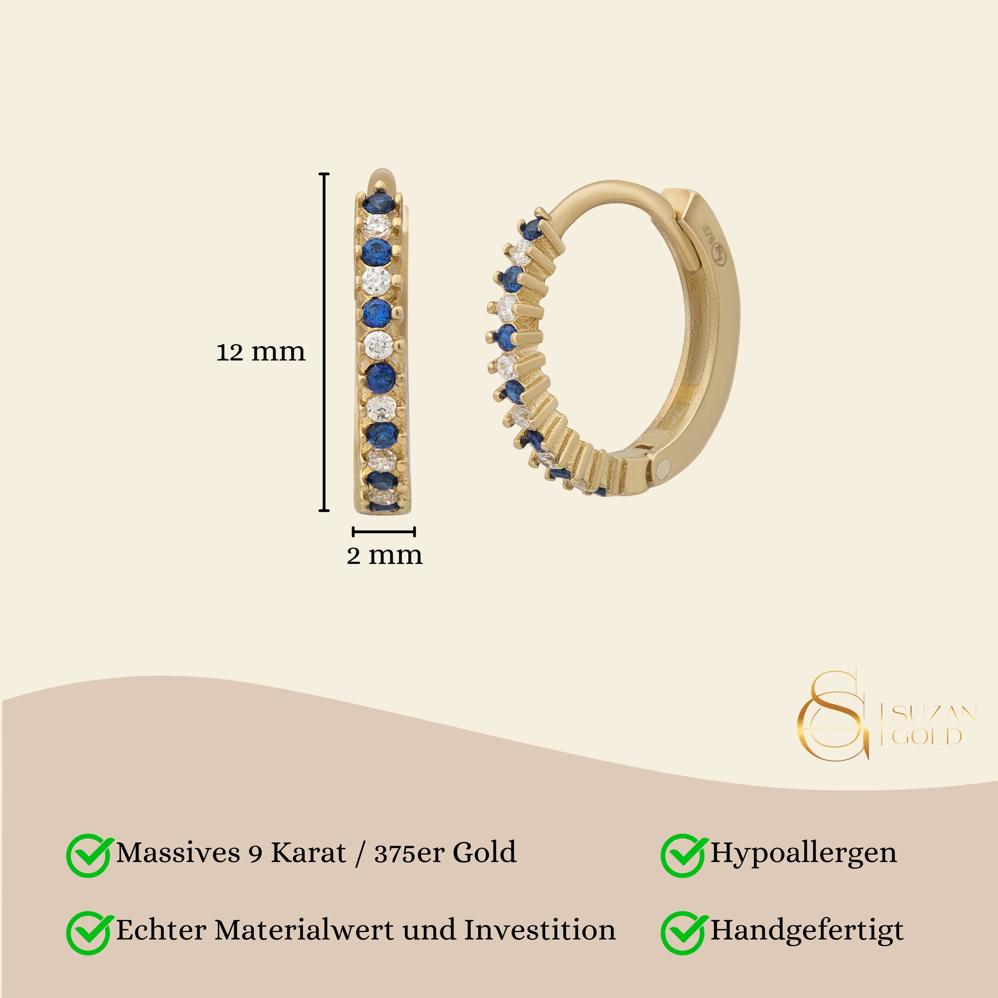 Ocean Medium Creolen Suzan Gold