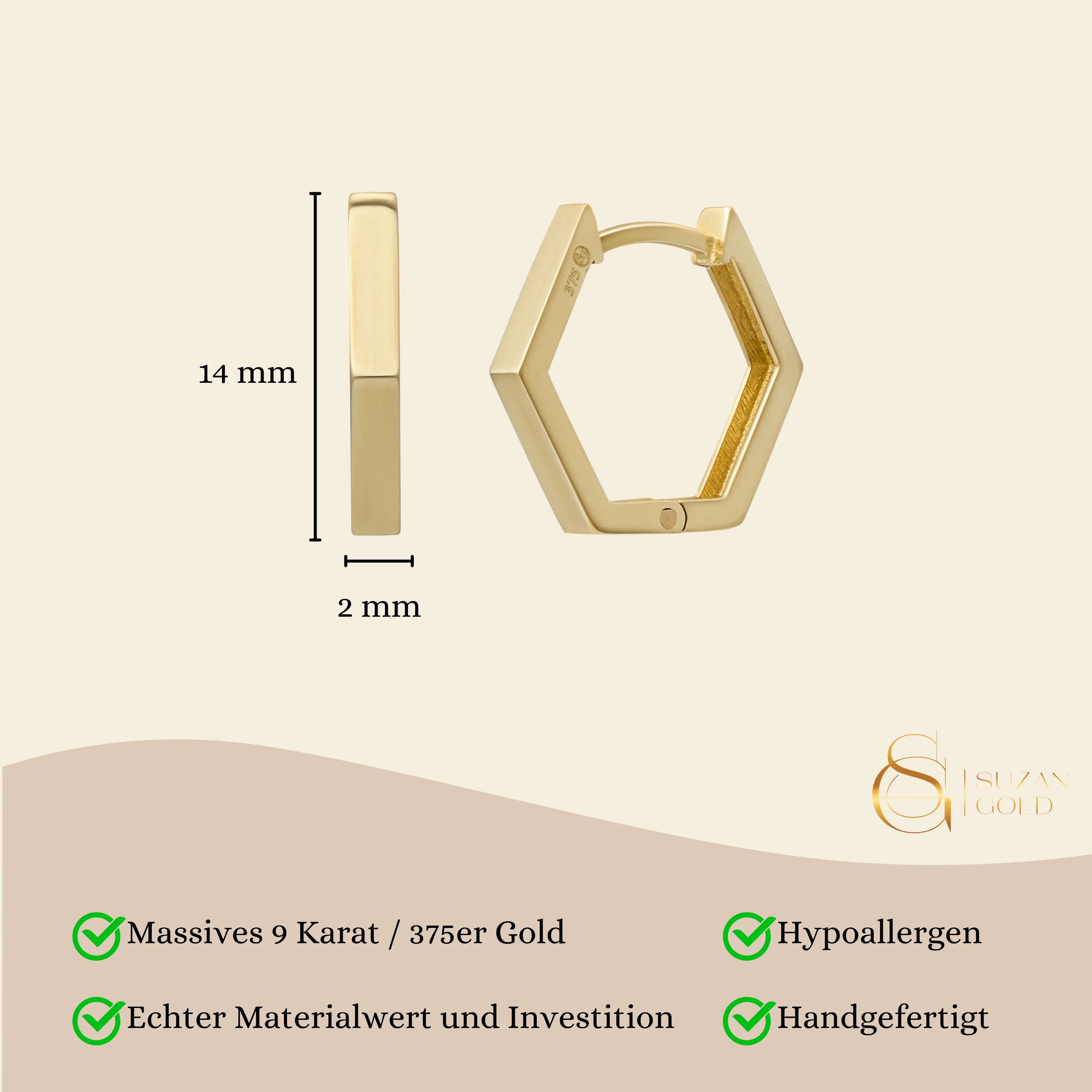 Edgy Creolen Suzan Gold