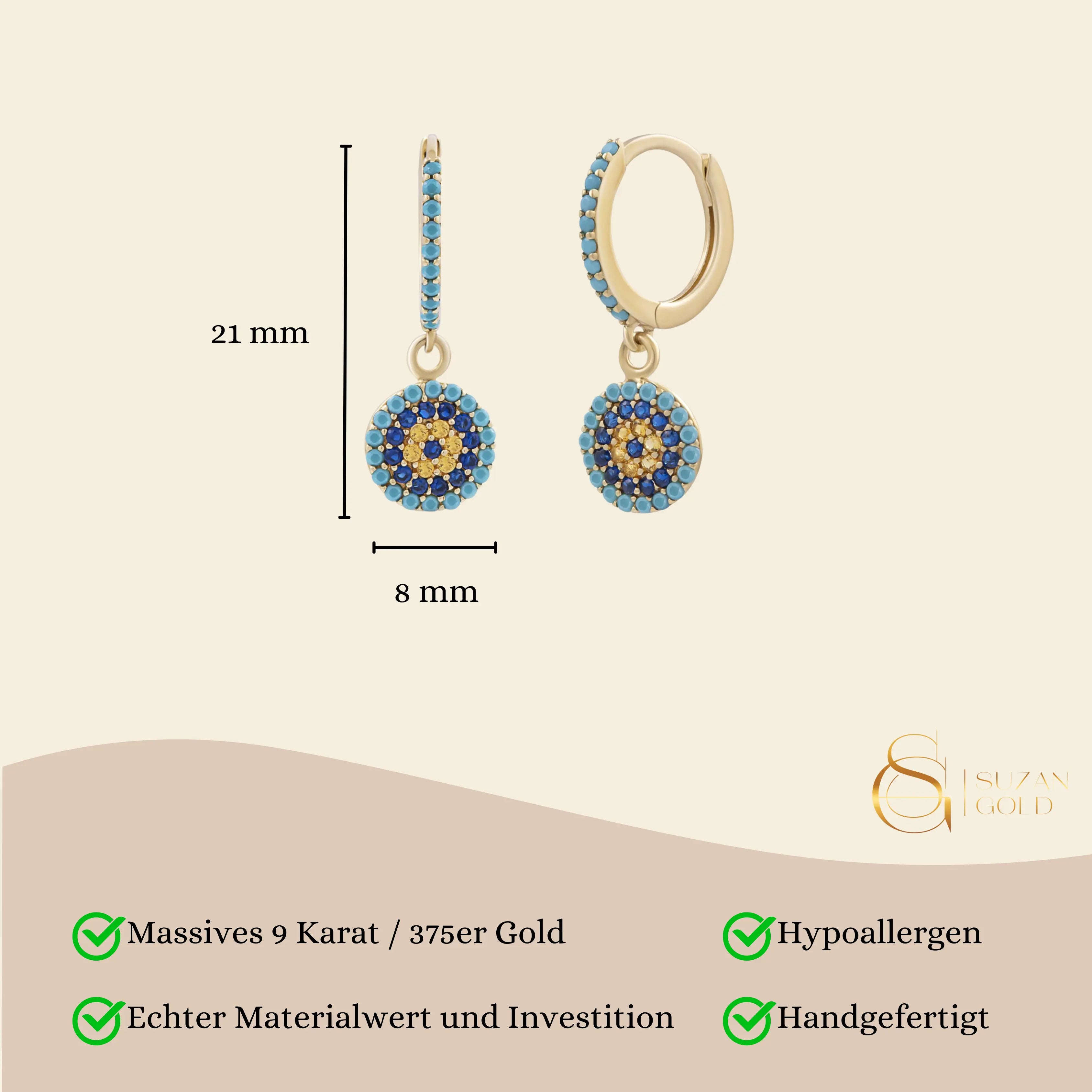 Evil Eye Creolen Suzan Gold