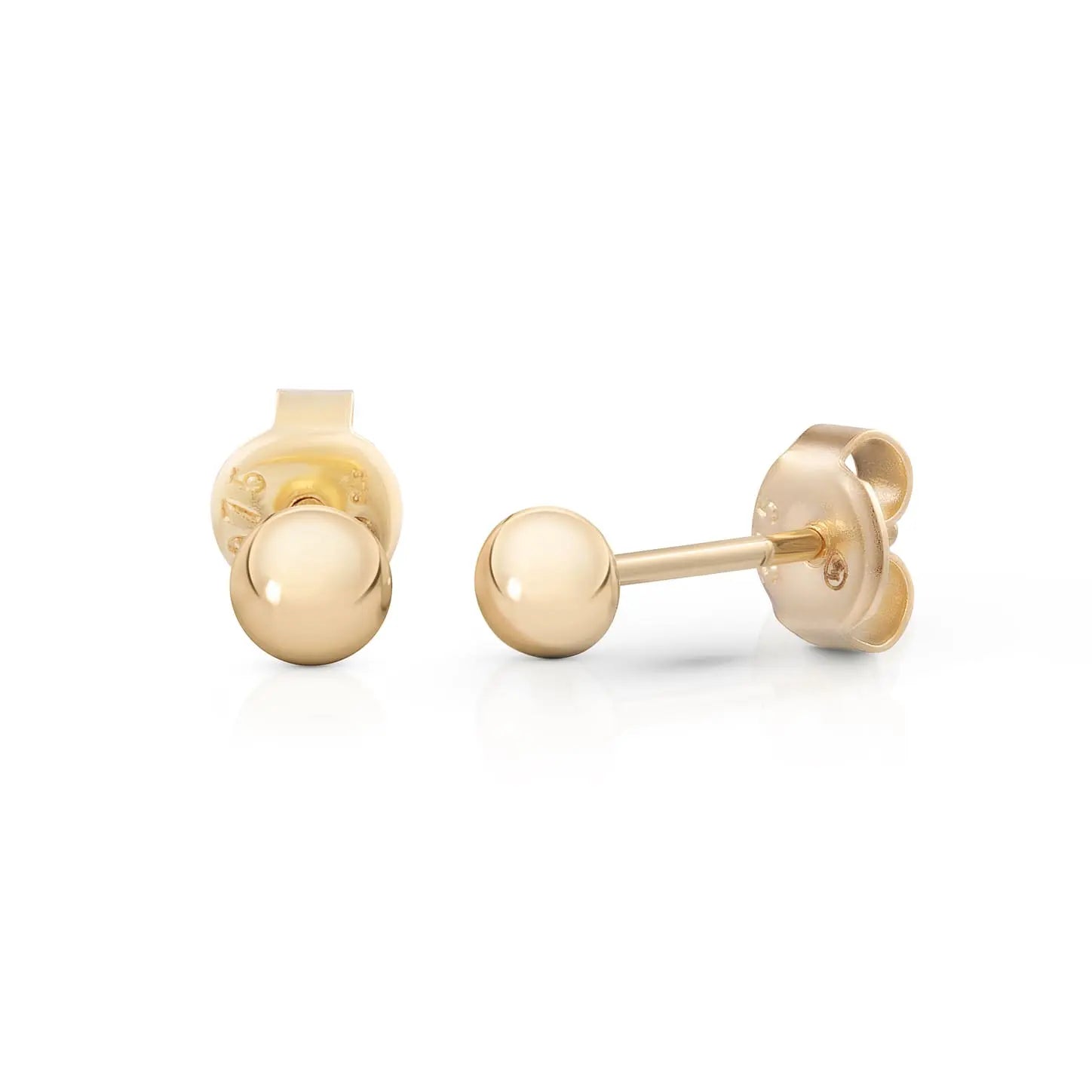 Ear Candy Stecker 375 Echtgold minimalistische Kugel Ohrringe elegante Gold Ohrstecker zeitloser Schmuck kleine Stud Earrings Geschenk für sie everyday jewelry modern gold studs