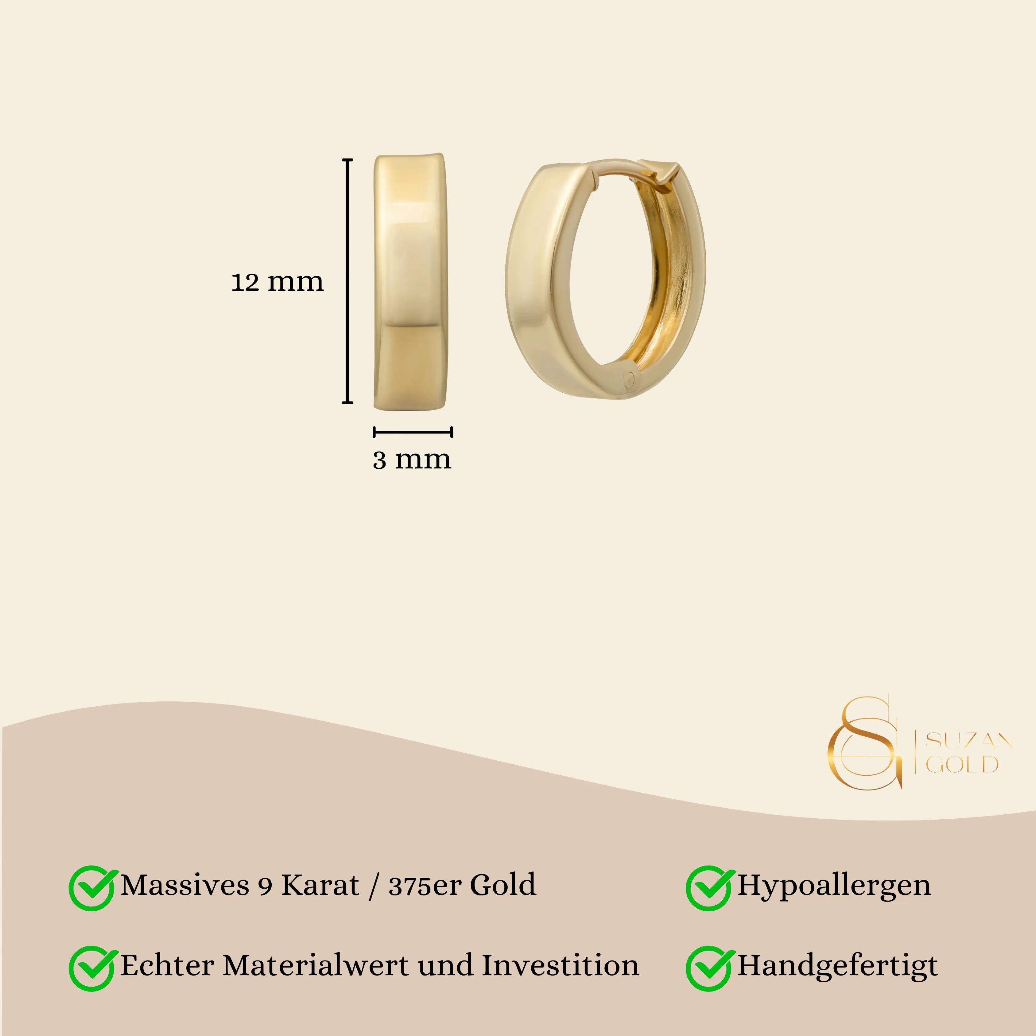 Sleek Creolen Suzan Gold
