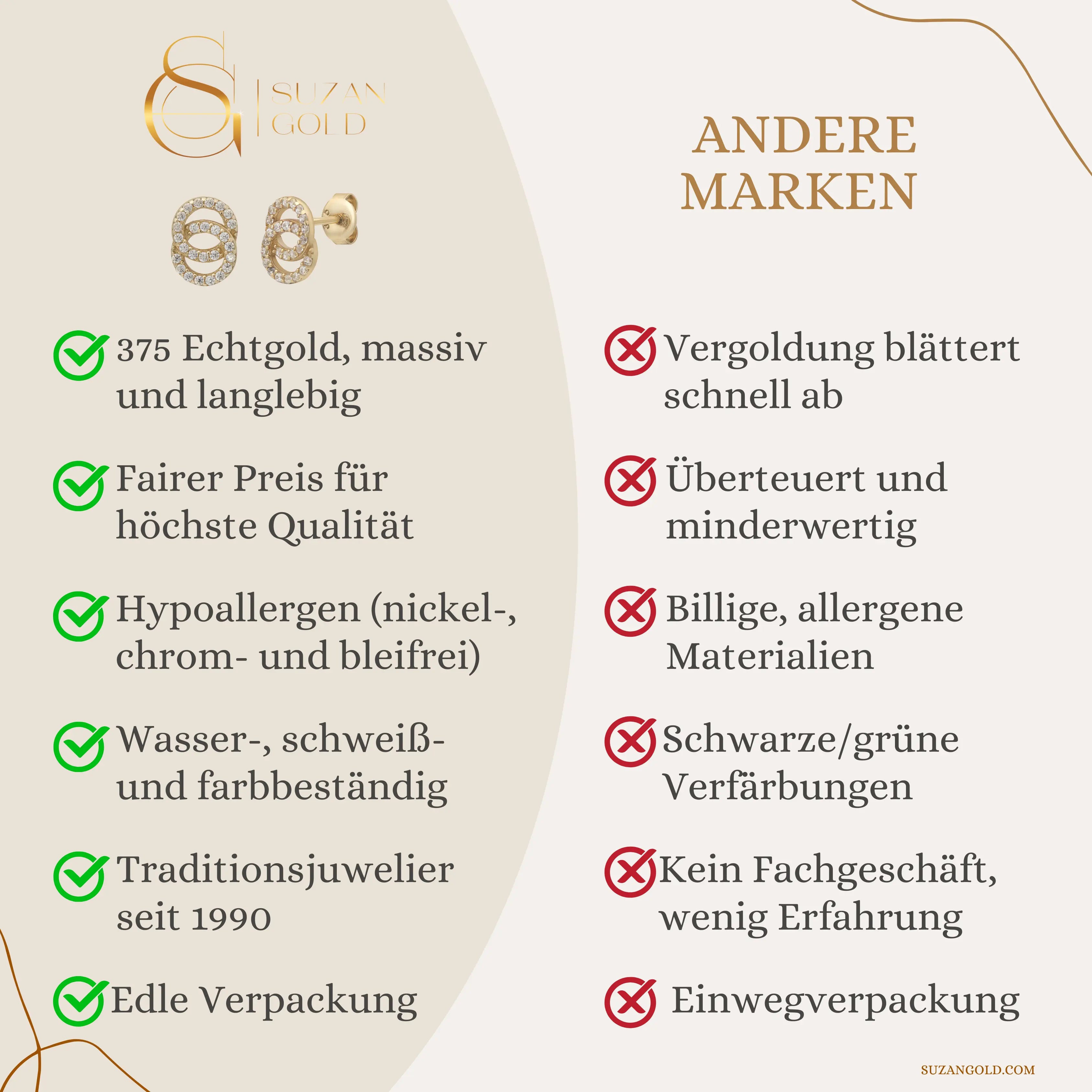 Infinity Stecker Suzan Gold
