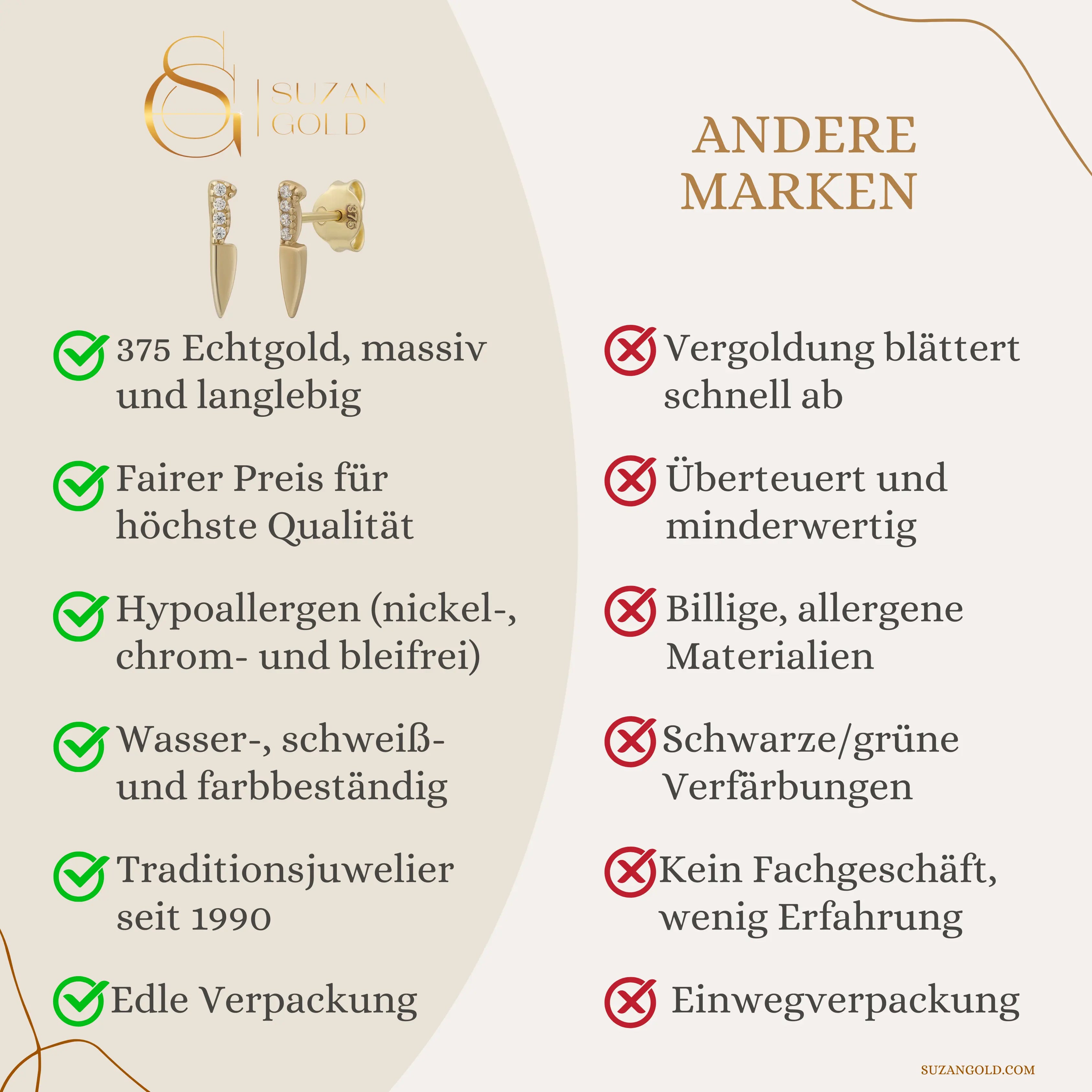 Kiss and Kill Stecker Suzan Gold
