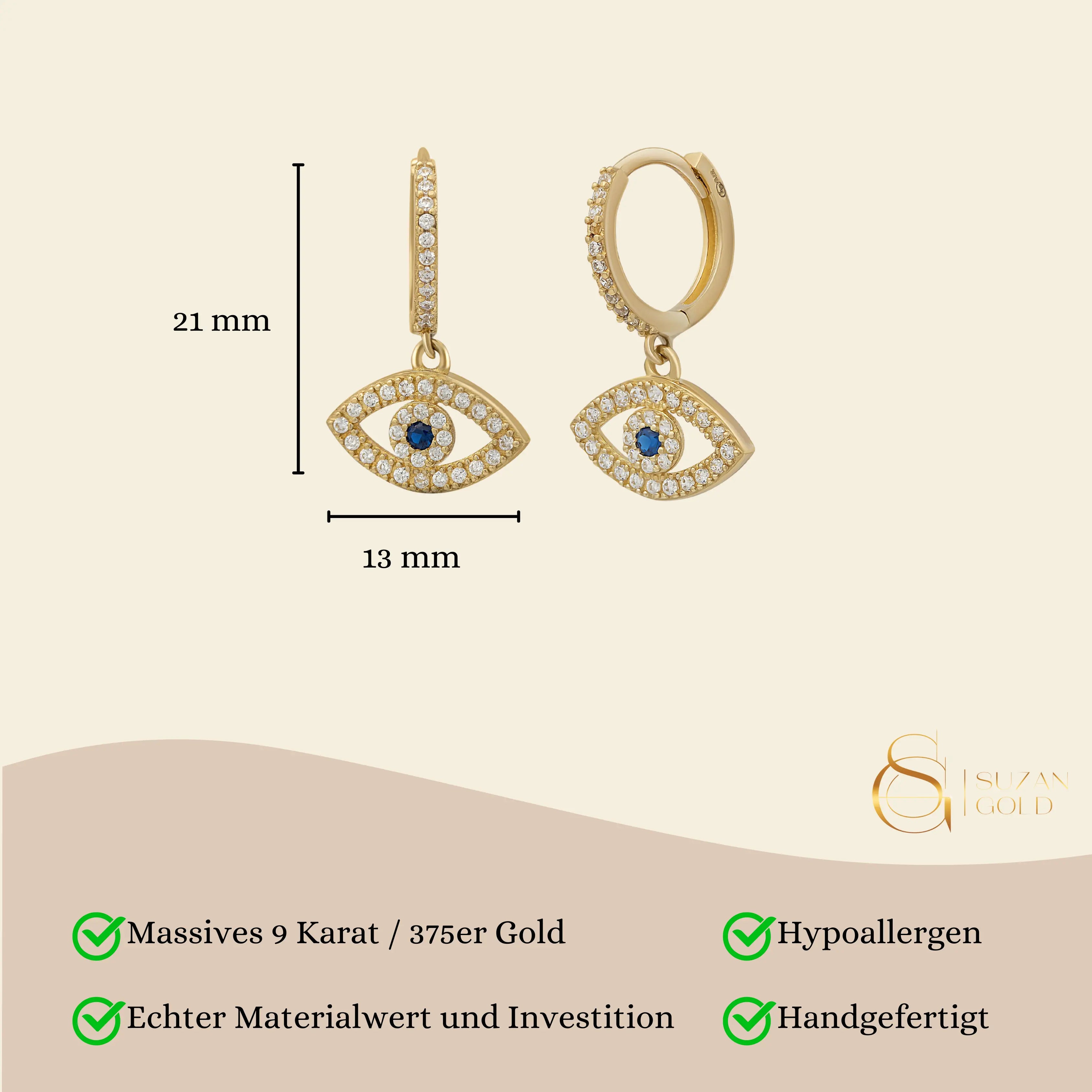 Evil Eye Creolen Suzan Gold