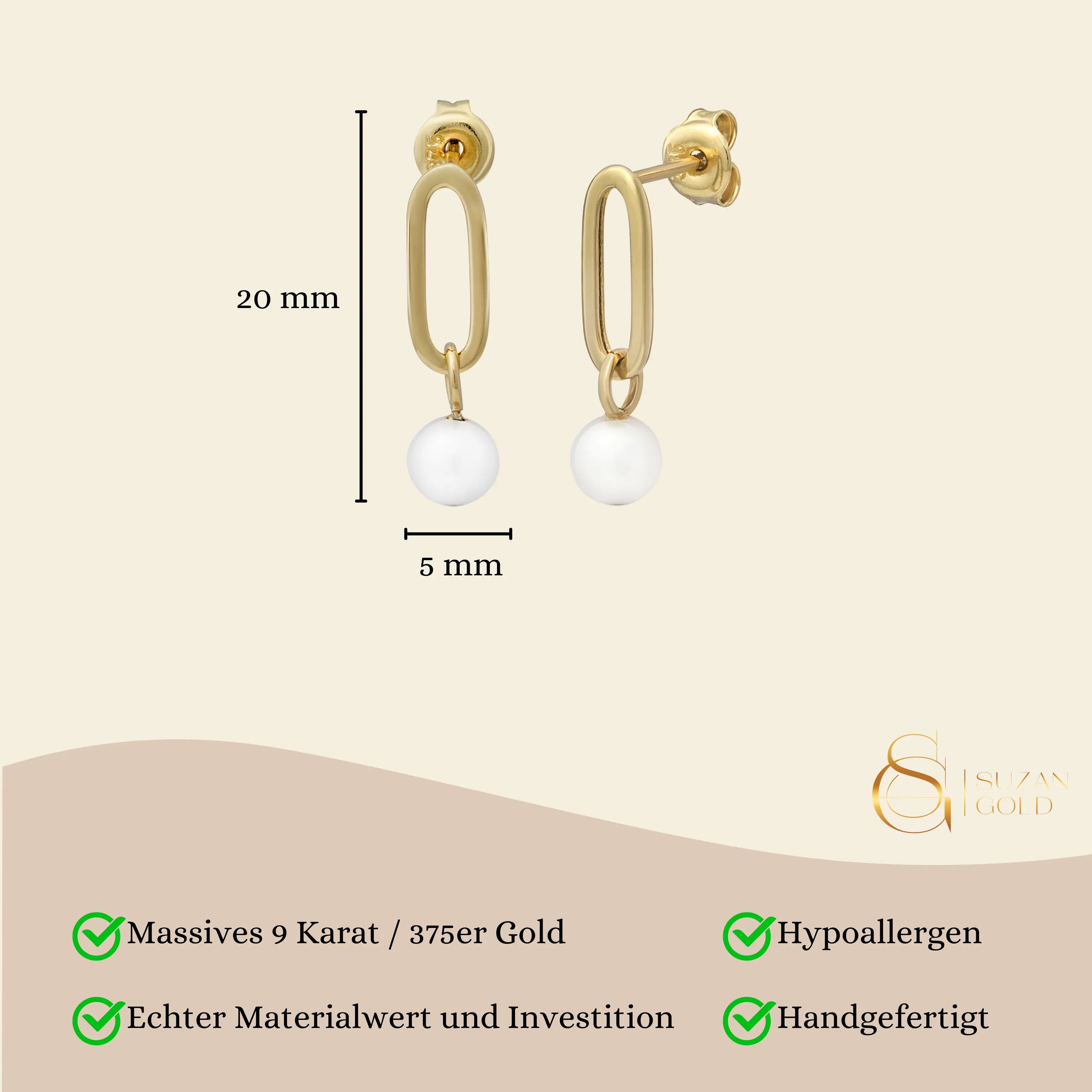 Pearl treasure Ohrringe Suzan Gold