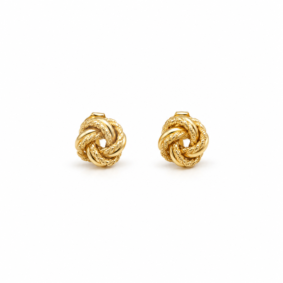 Love Knot Ohrstecker aus 750 Gold im Knoten-Design – Gelbgold