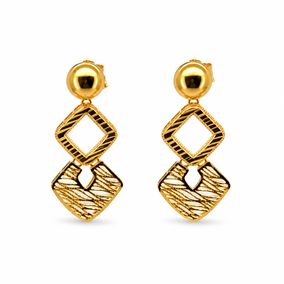 Lattice Diamond Schmuckset aus 750 Gold