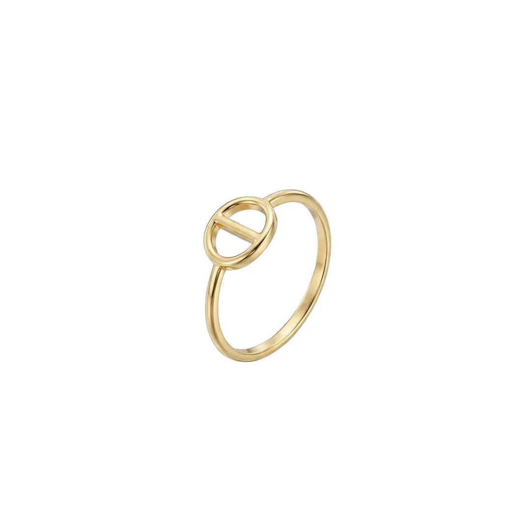 Orbit Signet Ring – Minimalistischer Damenring aus 375 Echtgold Suzan Gold