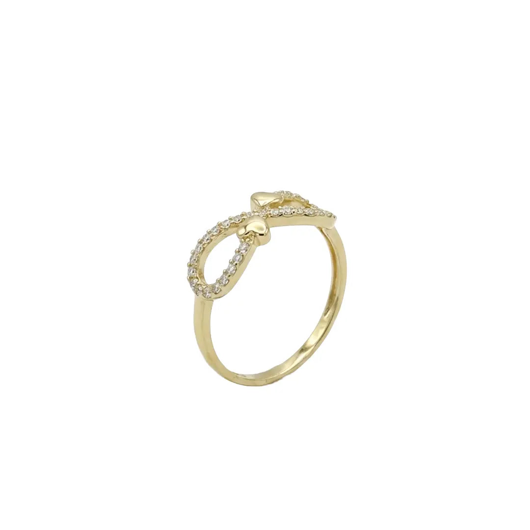 Infinity Amora Ring aus 375 Gelbgold mit Zirkonia, filigraner Schmuck für Damen, eleganter zeitloser Klassiker.