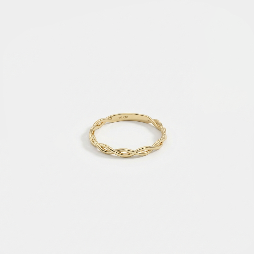 Twistéra Pure – 375 Echtgold Ring im geflochtenen Design
