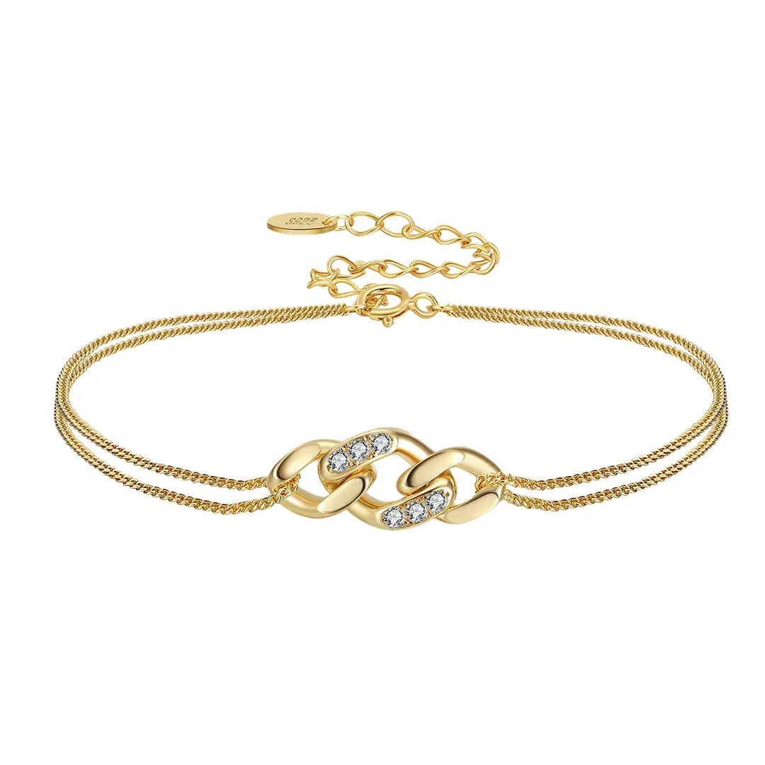 InfinityTwist – Zierliches Gliederarmband aus 925er Silber Suzan Gold