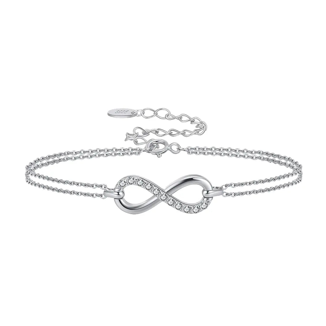 Eternelle – Zartes Armband mit Unendlichkeitszeichen aus 925 Silber Suzan Gold