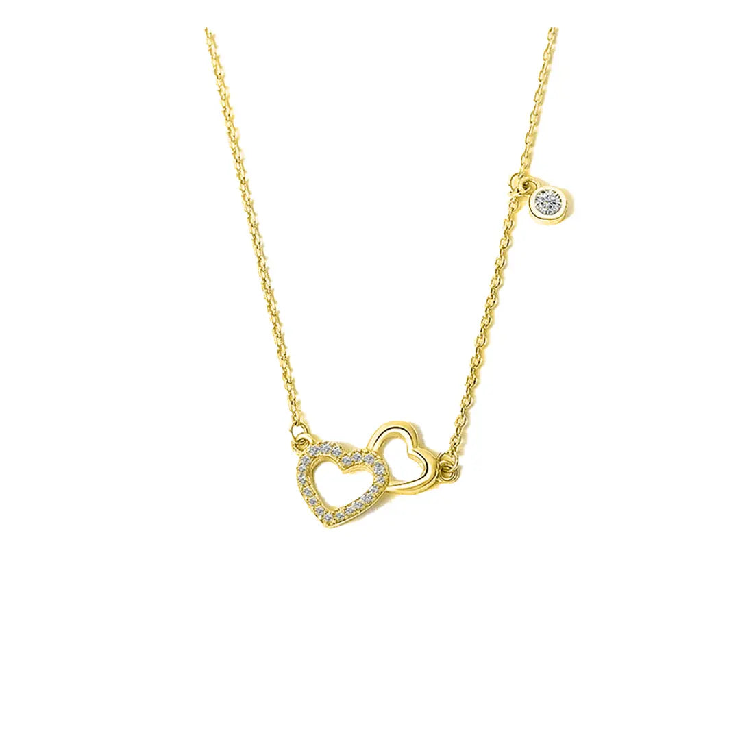 Heartspark – Herzkette aus 925 Silber mit Zirkonia Suzan Gold
