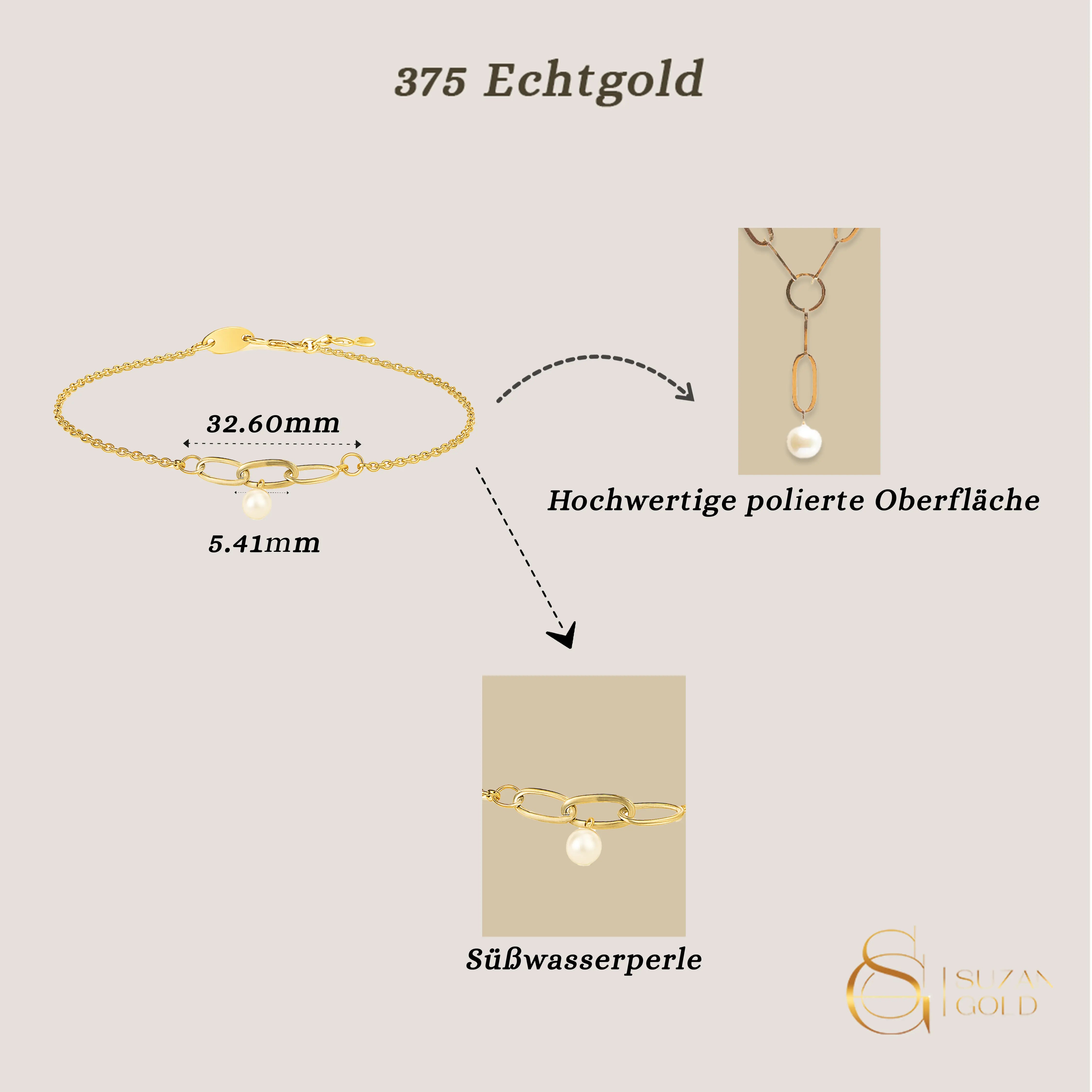 Pearl treasure Armband Suzan Gold