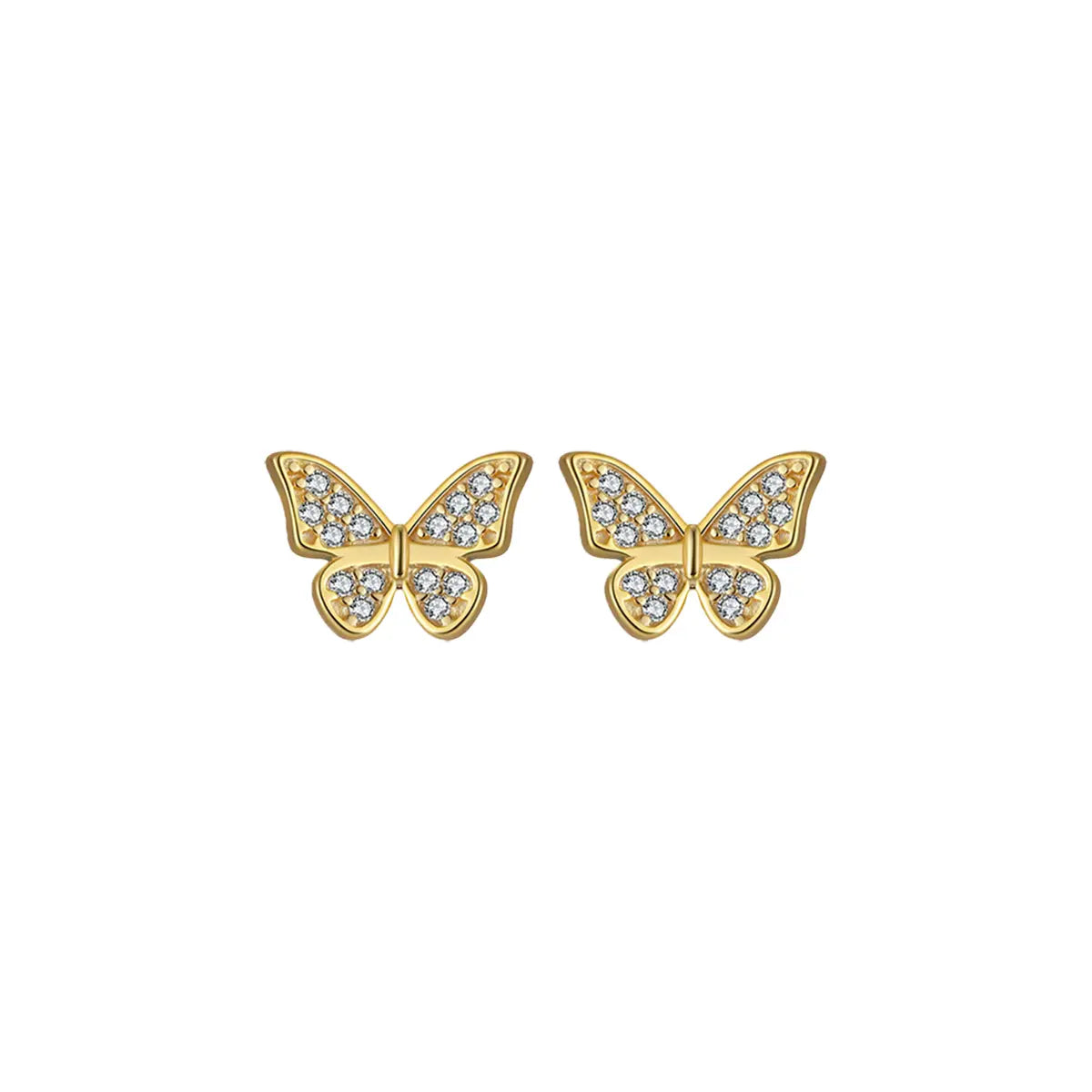 Butterfly Whisper – Zarte Schmetterlings-Ohrstecker aus 925 Silber Suzan Gold