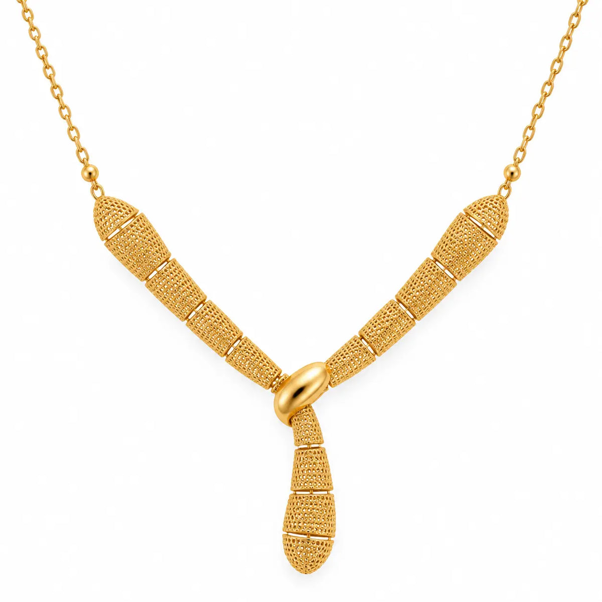 Filigree Knot – Y-Collier mit Filigran-Elementen und Knotendetail aus 750 Gold Suzan Gold