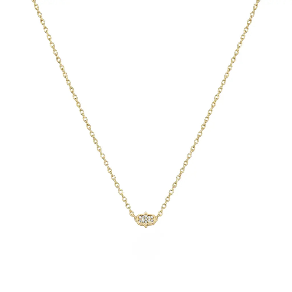 Aurielle Charm – 375 Echtgold Halskette mit Zirkonia Ornament Suzan Gold