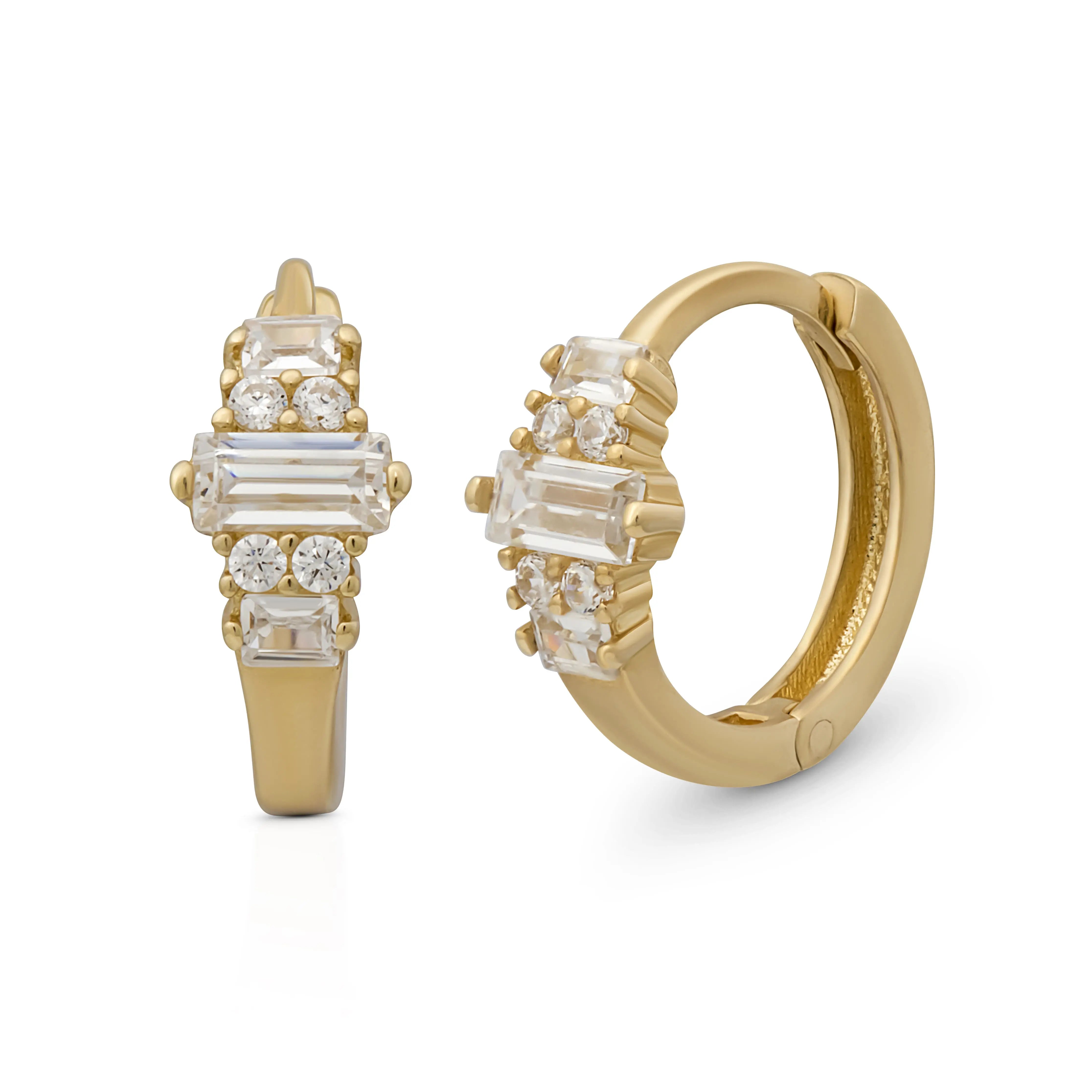 Kristall Creolen Suzan Gold