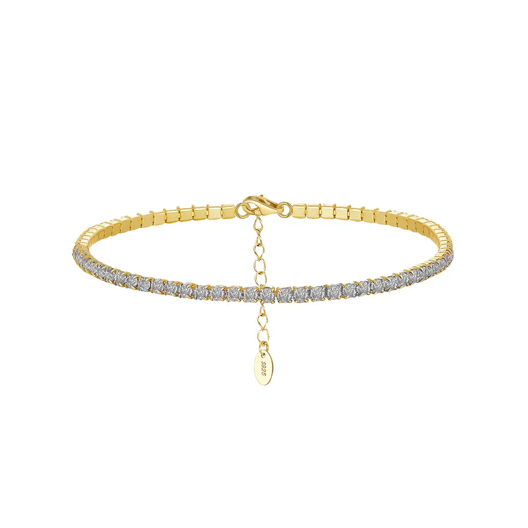 Stardust Line – Feines Tennisarmband aus 925 Silber, verstellbar & funkelnd Suzan Gold