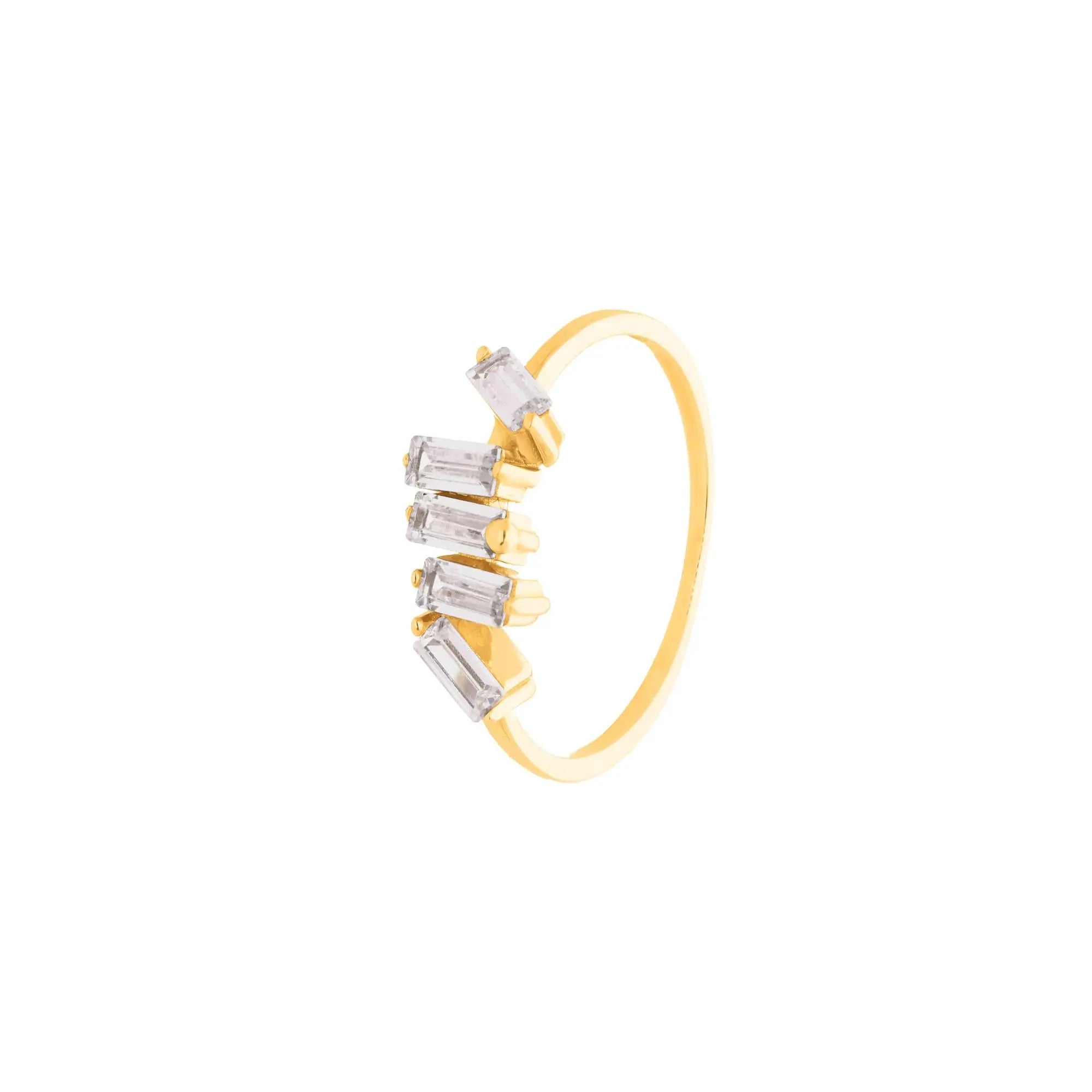 Kristall Baguette Ring - suzangold