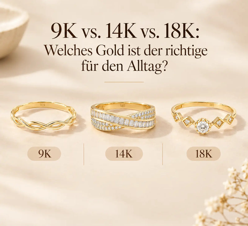 9K vs. 14K vs. 18K: Welches Gold passt zum Alltag?