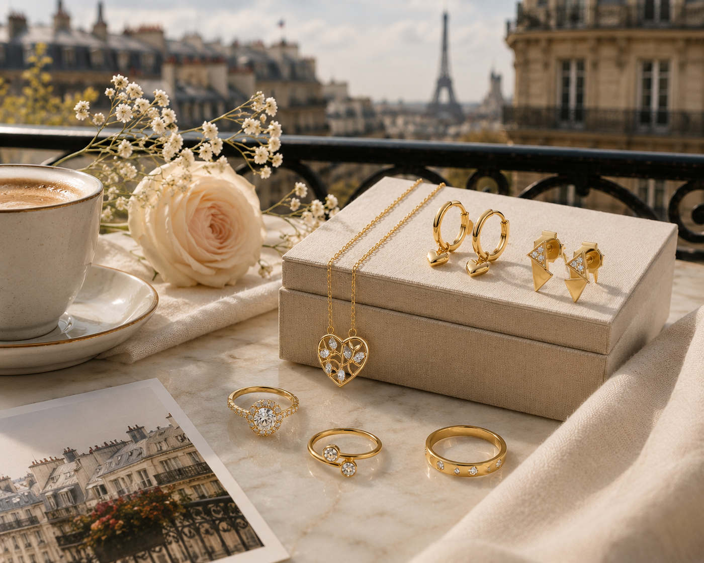 Schmuck-Inspiration aus Paris: So gelingt der Pariser Chic mit Goldschmuck Suzan Gold