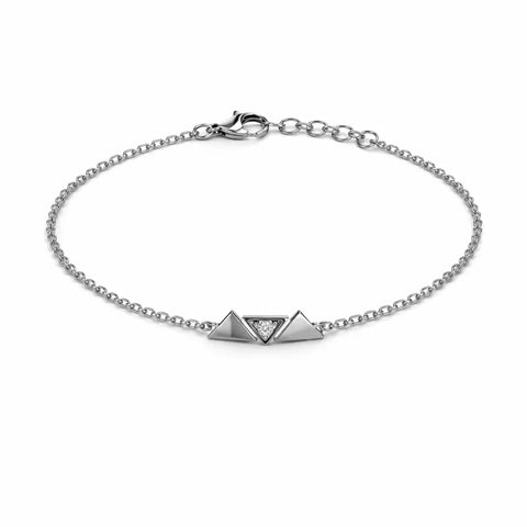 Dreieck Armband 925 Sterling Silber – Damen Armband Zirkonia - Suzan Gold