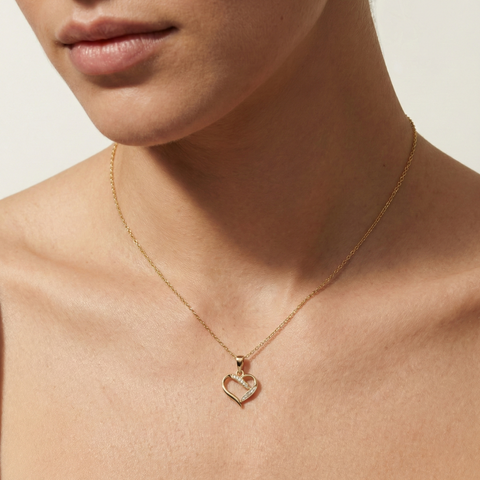 InfinityHeart – 375 Echtgold Kette mit Herz- und Unendlichkeitsmotiv