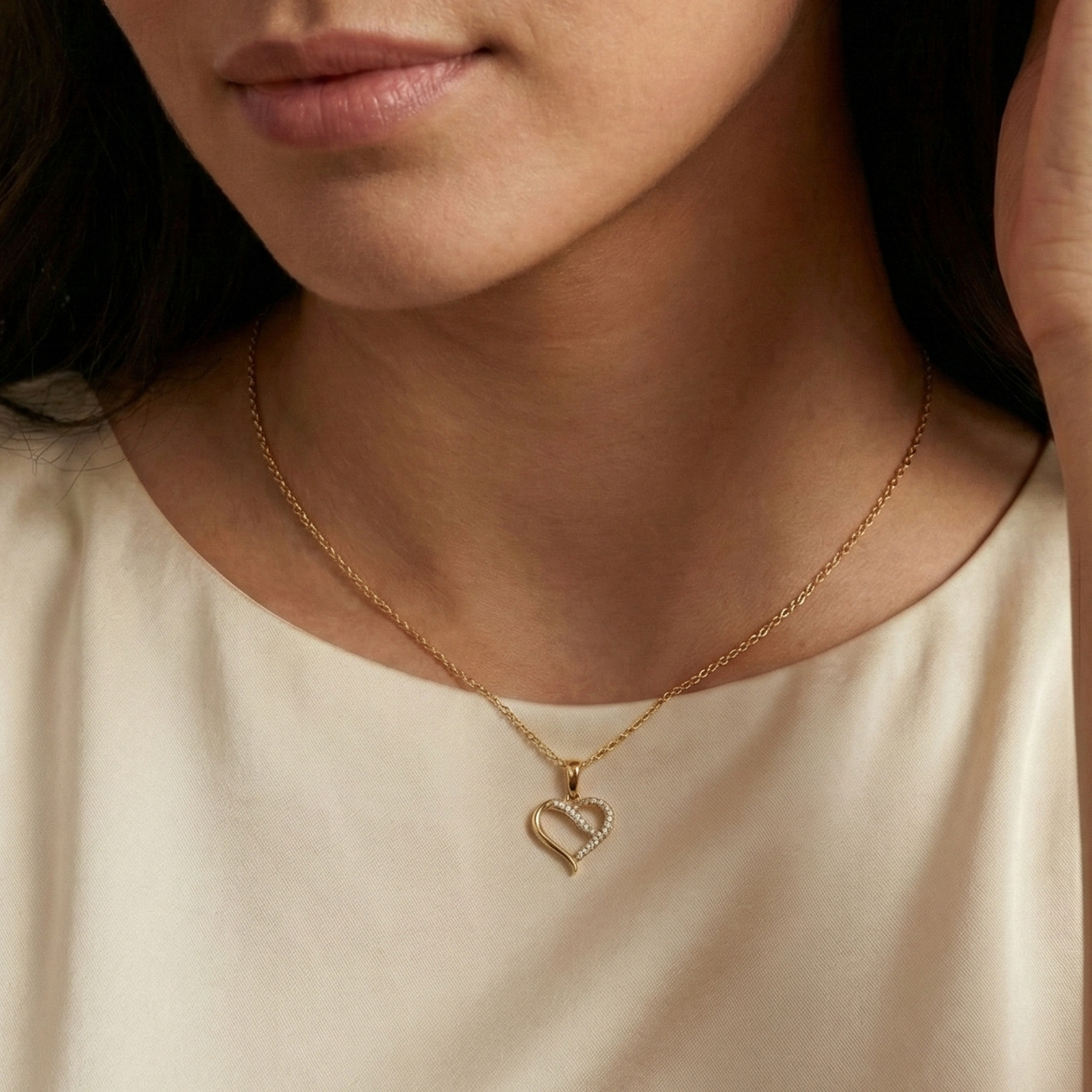 InfinityHeart – 375 Echtgold Kette mit Herz- und Unendlichkeitsmotiv