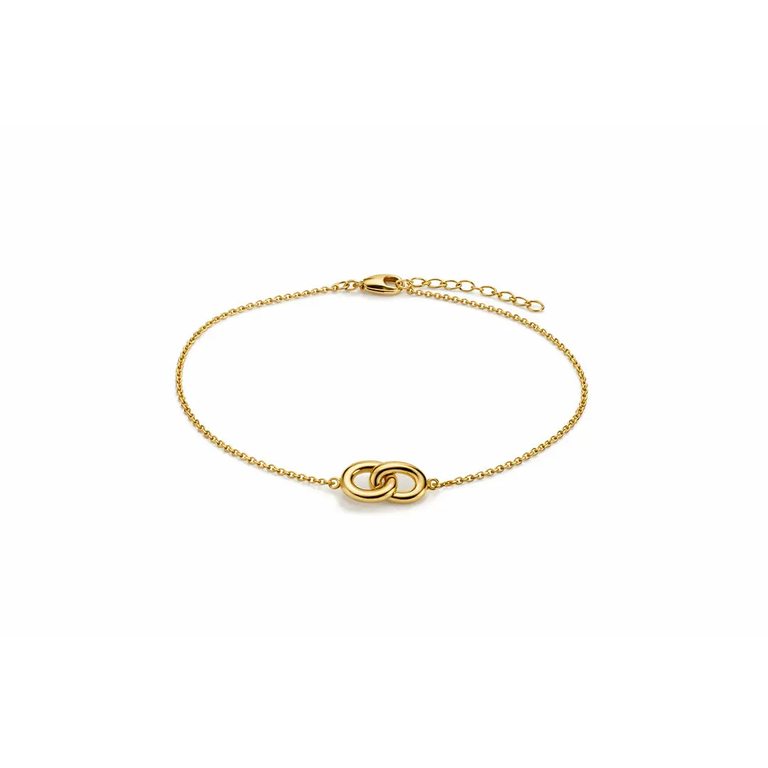 Glieder Armband 925 Sterling Silber aus 925 Sterling Silber vergoldet, filigraner Schmuck für Damen, eleganter zeitloser Klassiker.