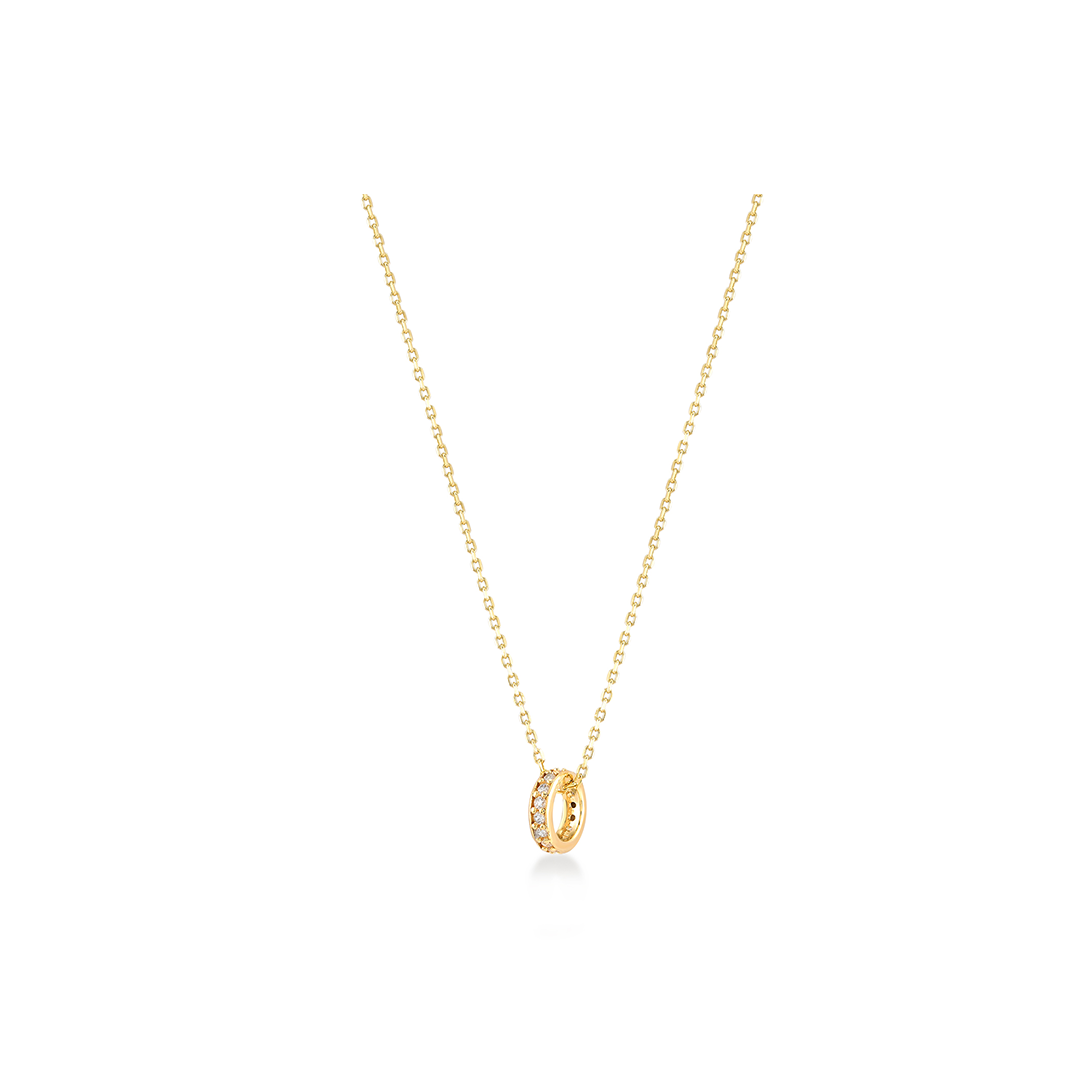 Cirquella – 375er Echtgoldkette mit Ringanhänger & Zirkonia