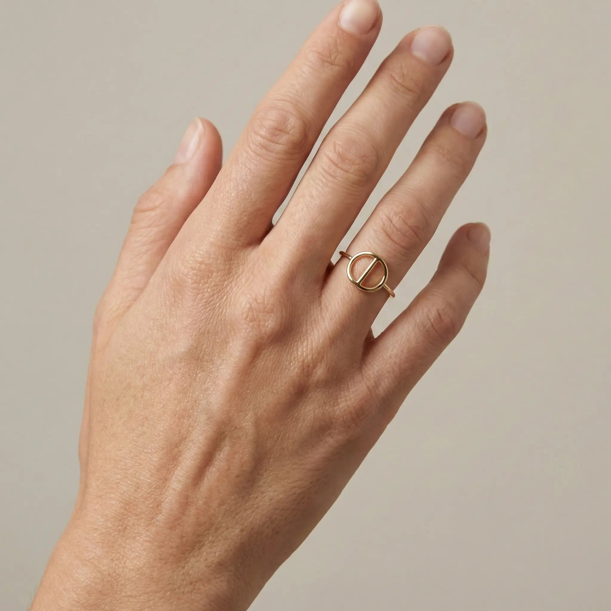 Orbit Signet Ring – Minimalistischer Damenring aus 375 Echtgold - Suzan GoldRing