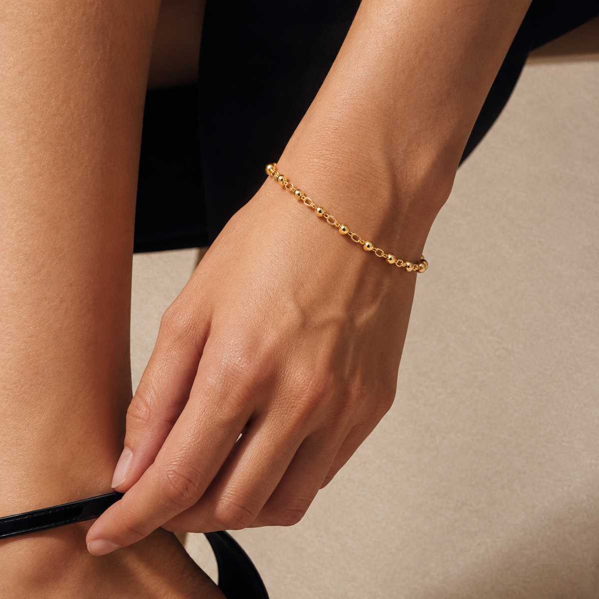 Golden Beads – Kugelarmband aus 585 Gold