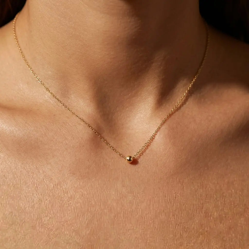 Soléa Sphere – 375 Echtgold Kugelkette minimalistisch - Suzan GoldHalskette