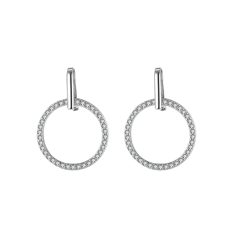 Circlée – Kreisförmige Ohrringe aus 925er Silber mit Zirkonia