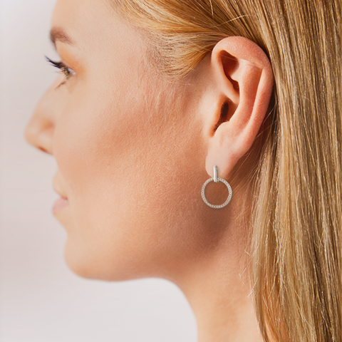 Circlée – Kreisförmige Ohrringe aus 925er Silber mit Zirkonia