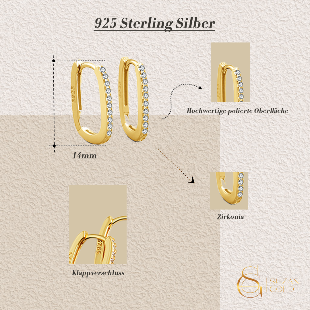 Orabella – Filigrane Huggies-Creolen aus 925 Silber mit Zirkonia
